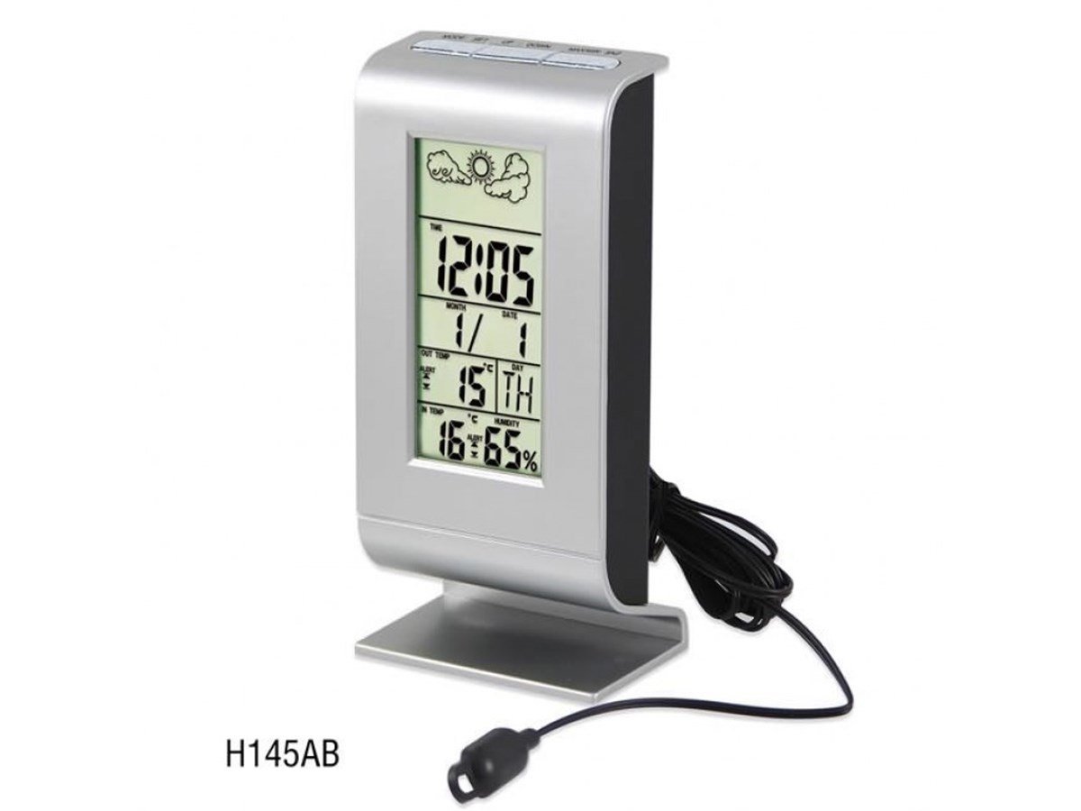 TT Technic  H 145AB  İÇ DIŞ  SICAKLIK İÇ NEM SAAT HAVA DURUMU ALARM