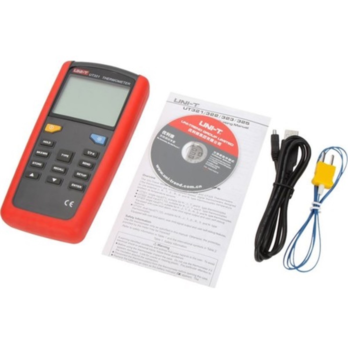 Unı-T Ut 321 Termometre / Usb Datalogger -250°/+1372° Ut321