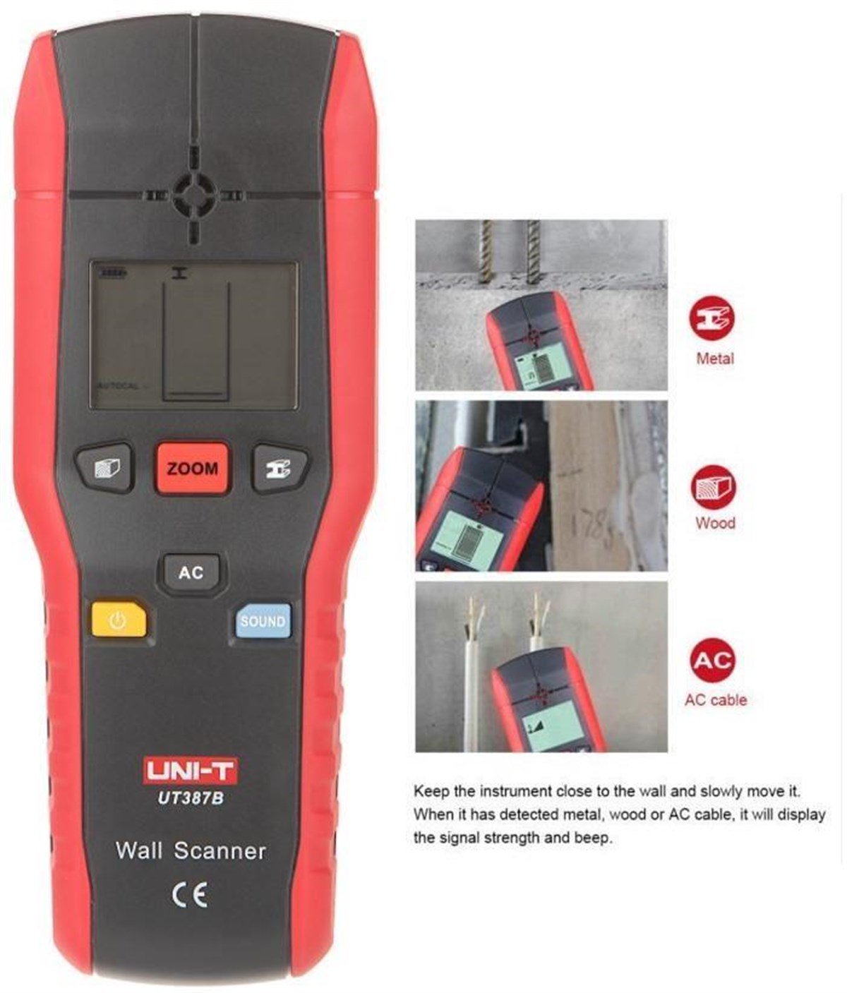 UNI-T UT 387B Duvar Tarayıcı Metal Detektörü UT387B