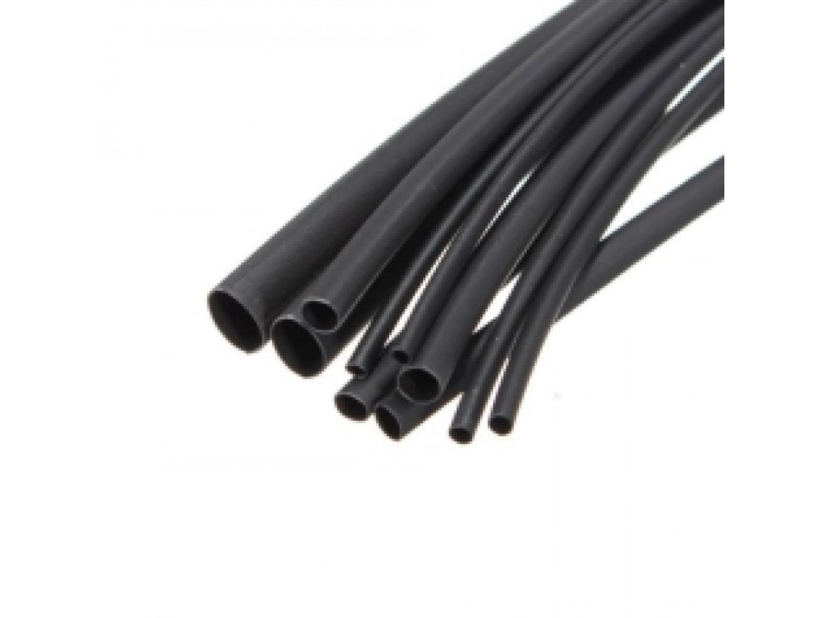 Woer 4.8mm Siyah Isı İle Daralan Makaron 10 METRE