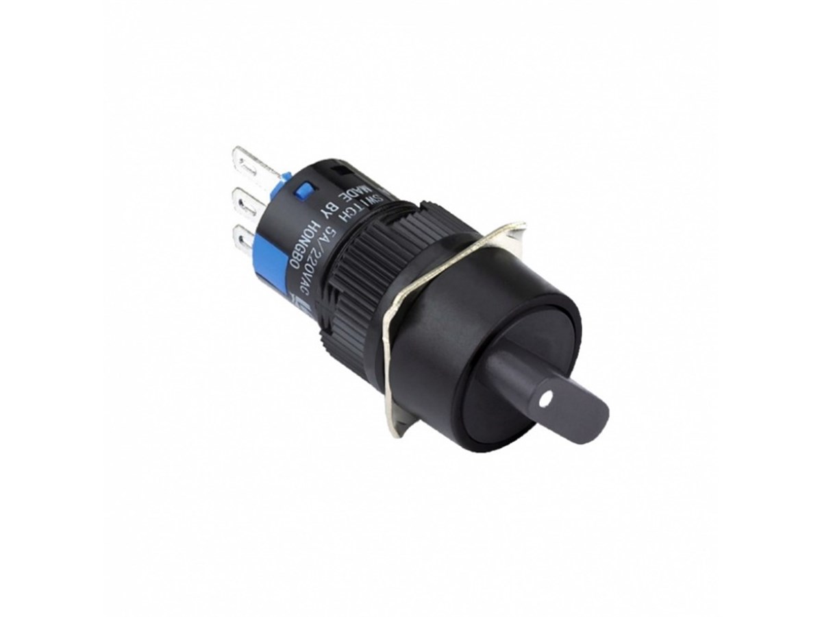 Yuvarlak 16MM Kalıcı OFF-ON Mandal Buton LAS1-AY-11X/21/N