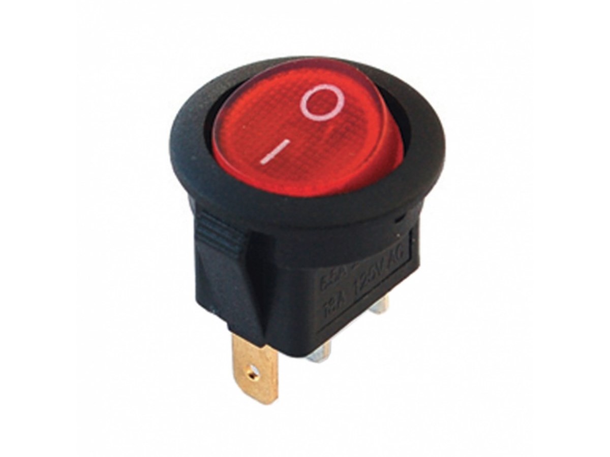 Yuvarlak Işıklı Anahtar ON-OFF 3P IC-131A 12VOLT