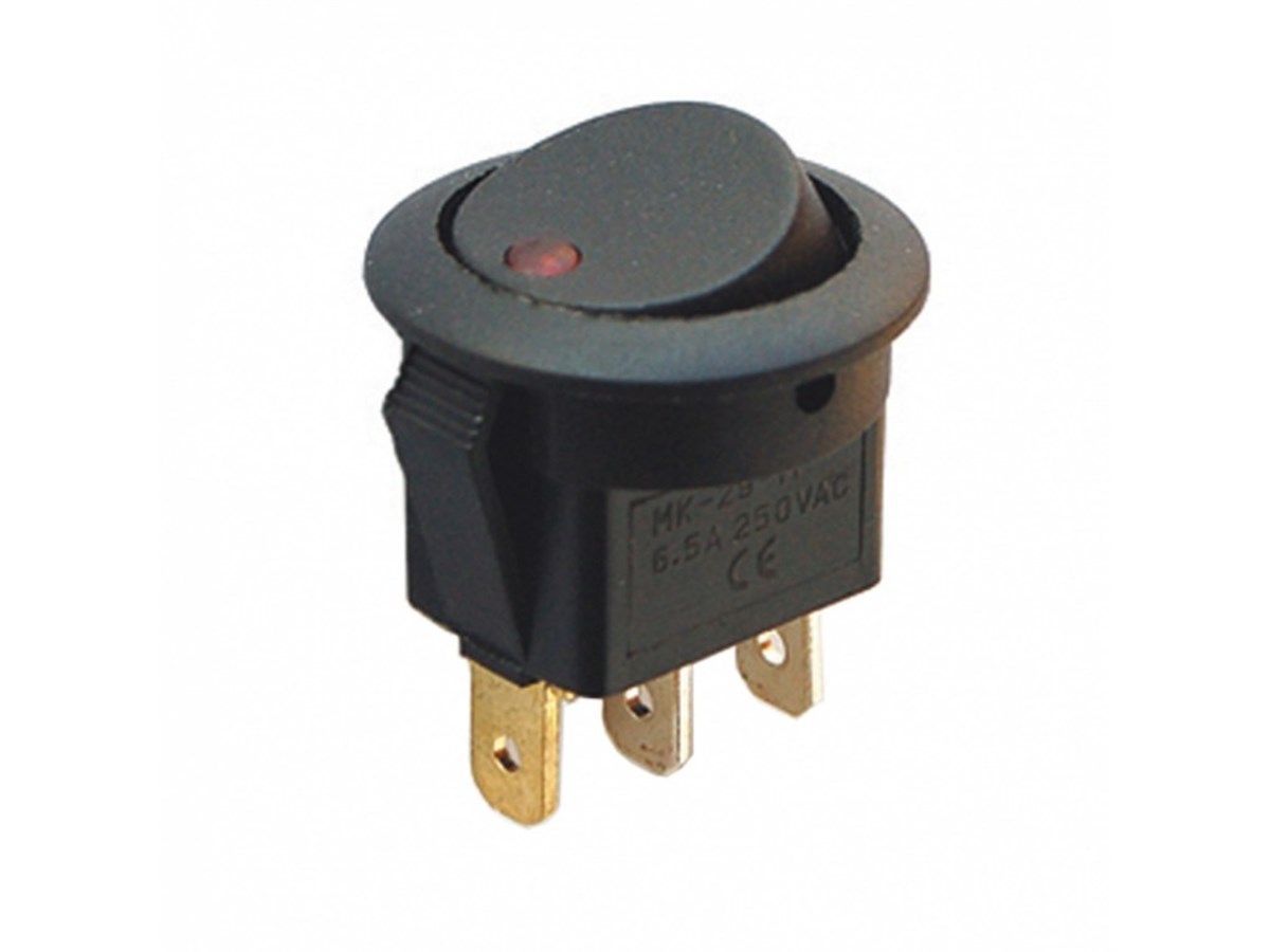 Yuvarlak Nokta Işıklı Anahtar ON-OFF 3P IC-132A 12VOLT
