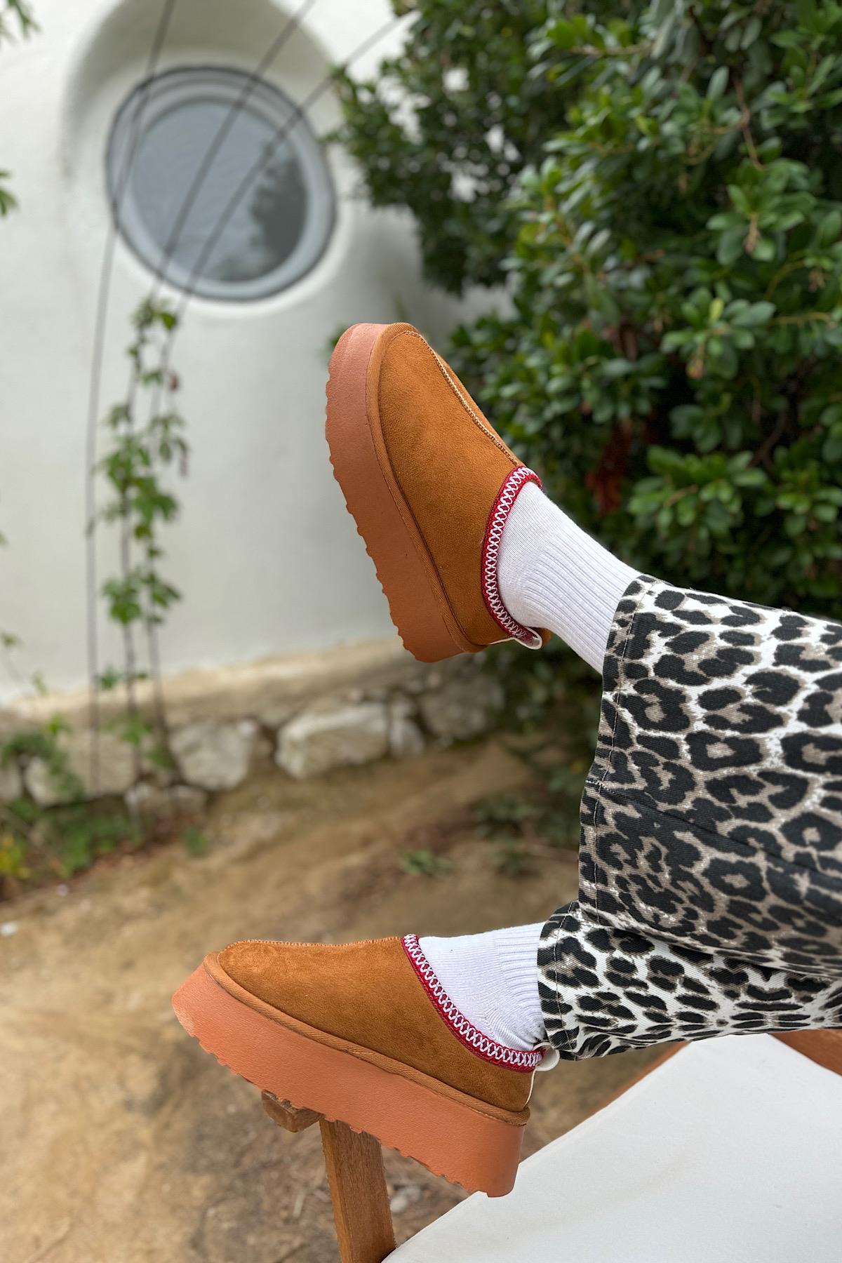 Aliza Taba Süet Kürklü Bot