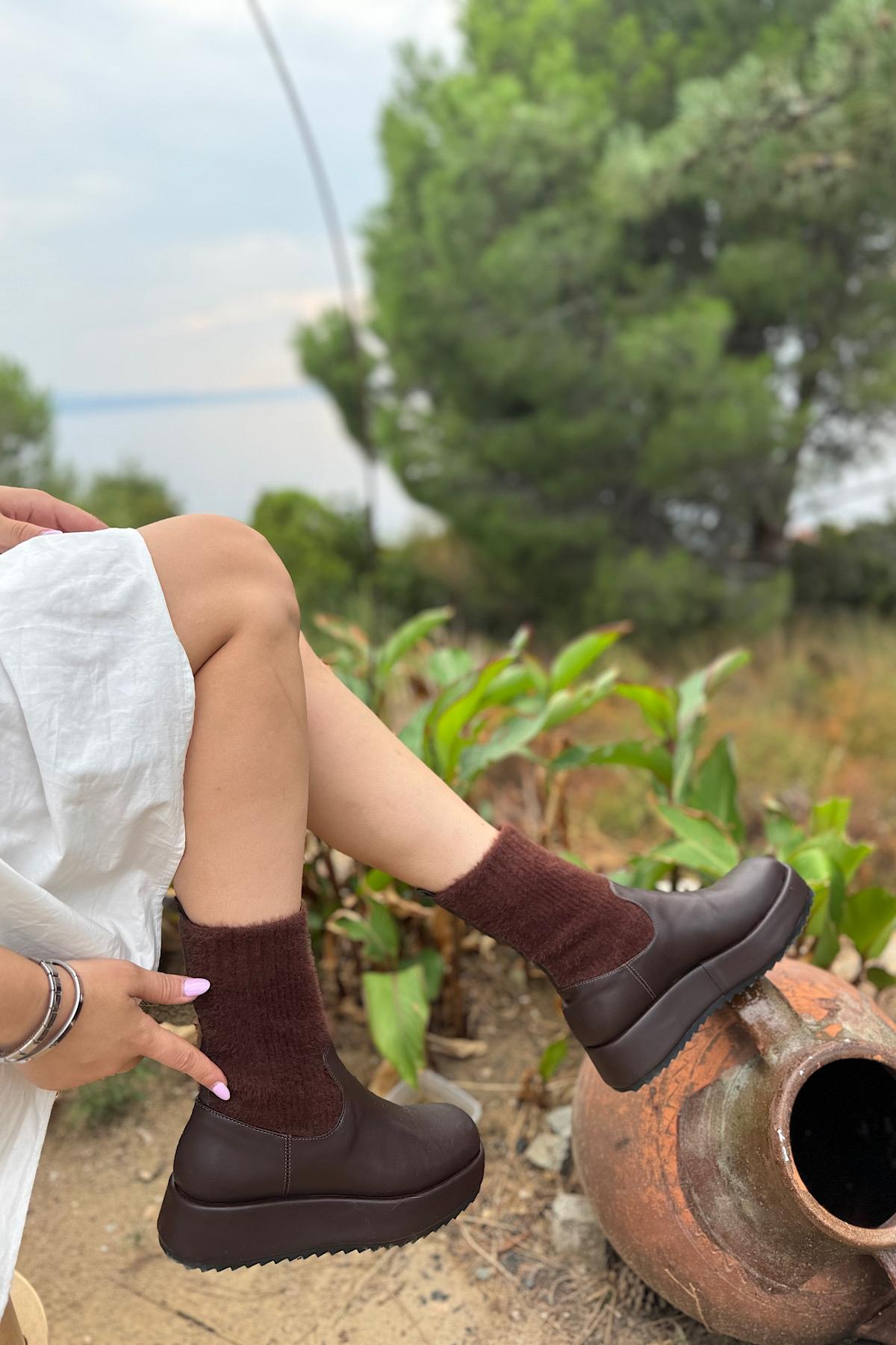 Eldon Acı Kahve Triko Kadın Bot