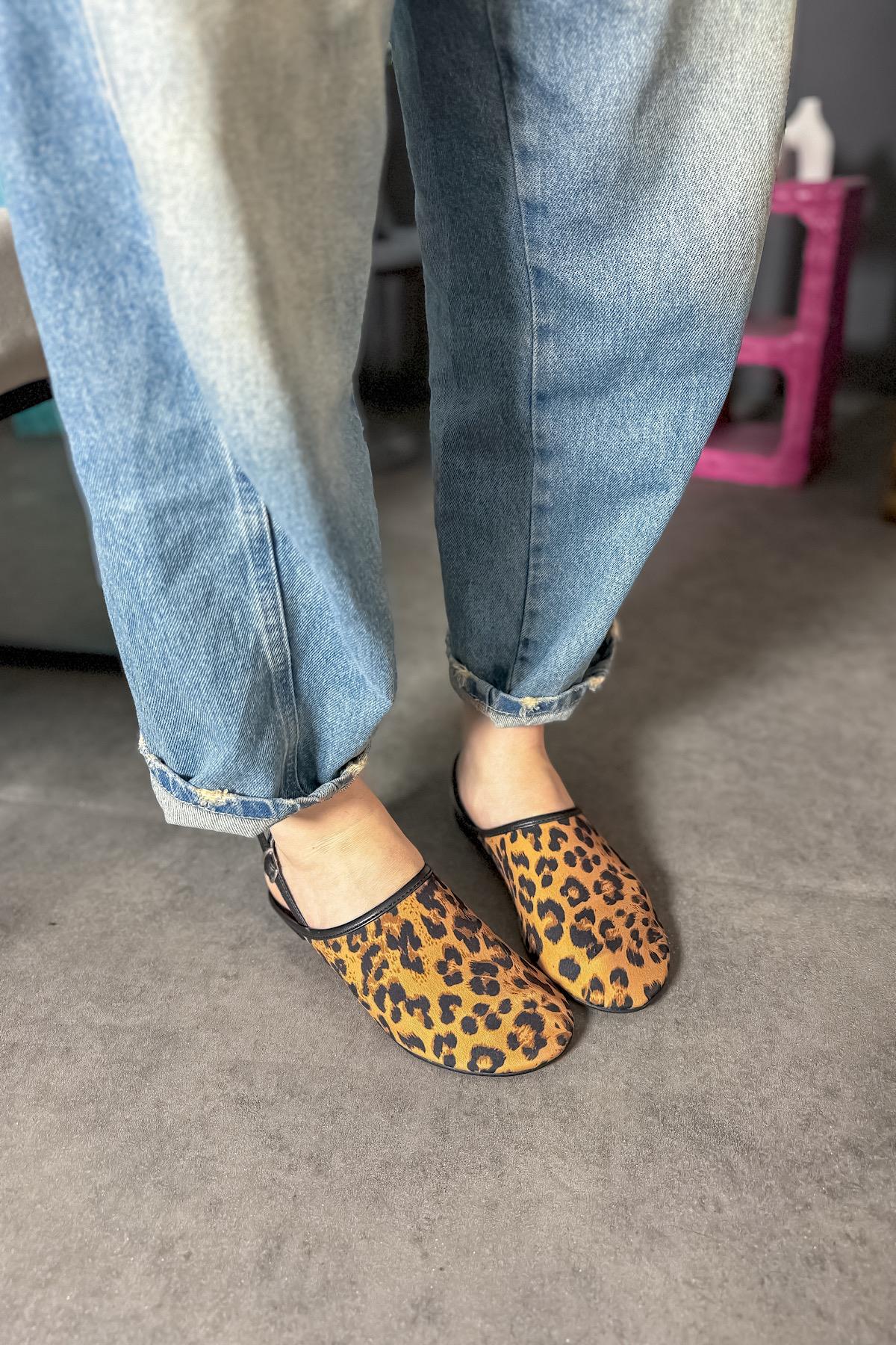 Harmas Leopar Detaylı Kadın Babet