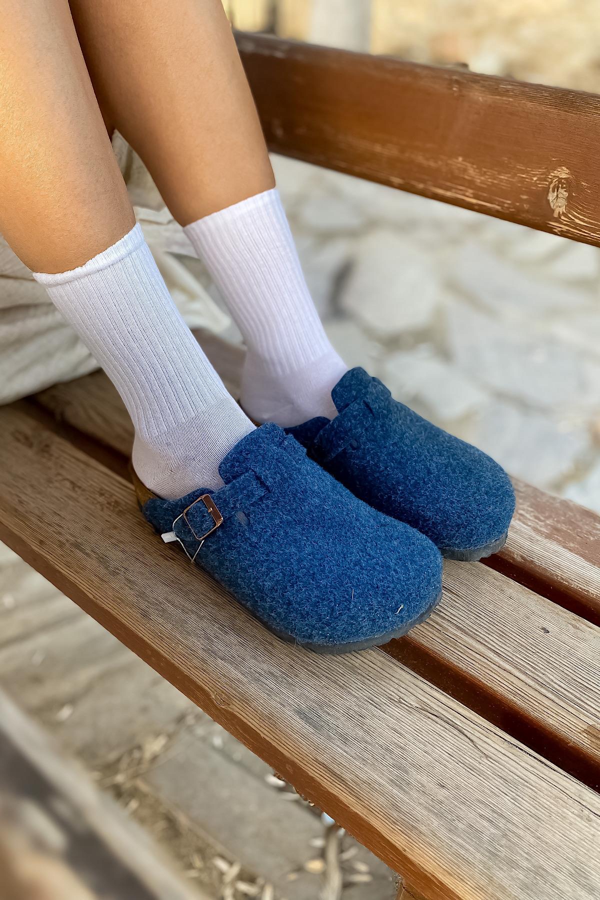 Mufy Mavi Kadın Terlik