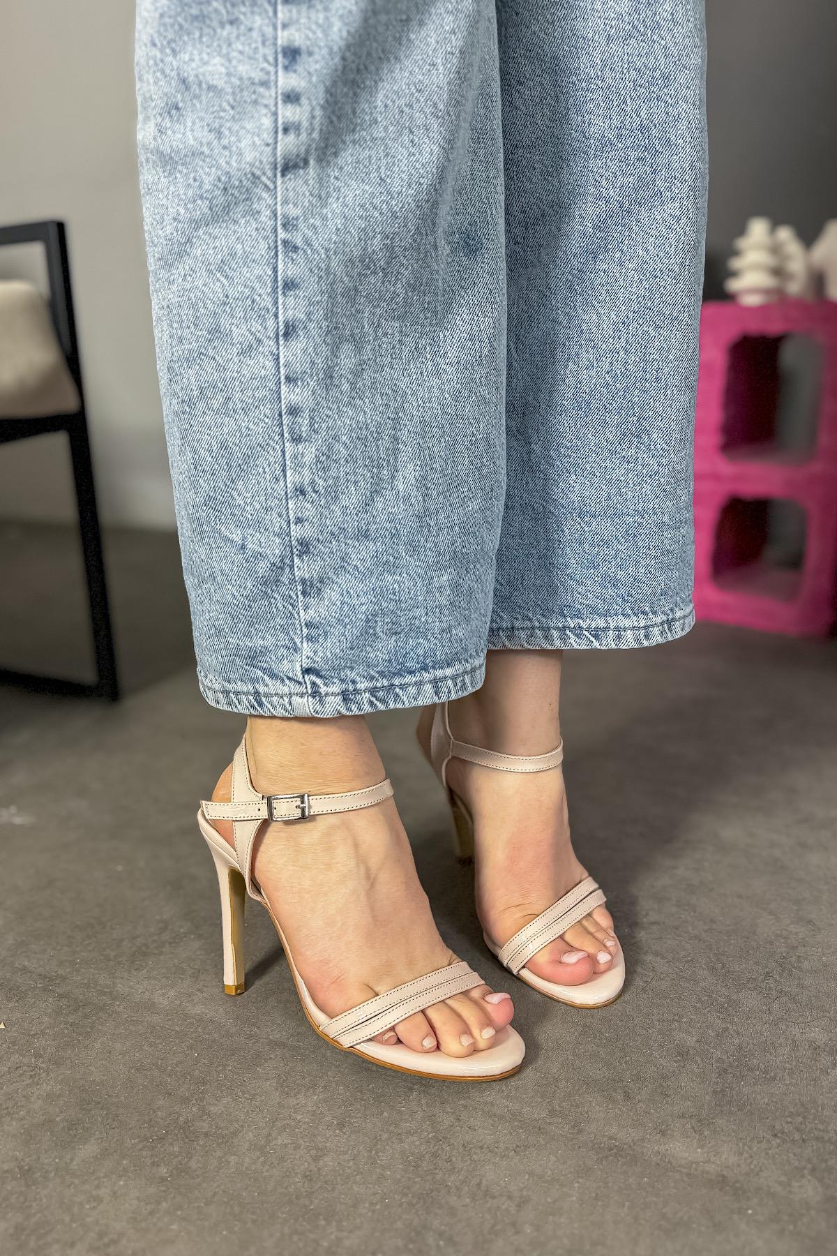 Ralf Bej Rugan Çift Biyeli Kadın Topuklu Ayakkabı