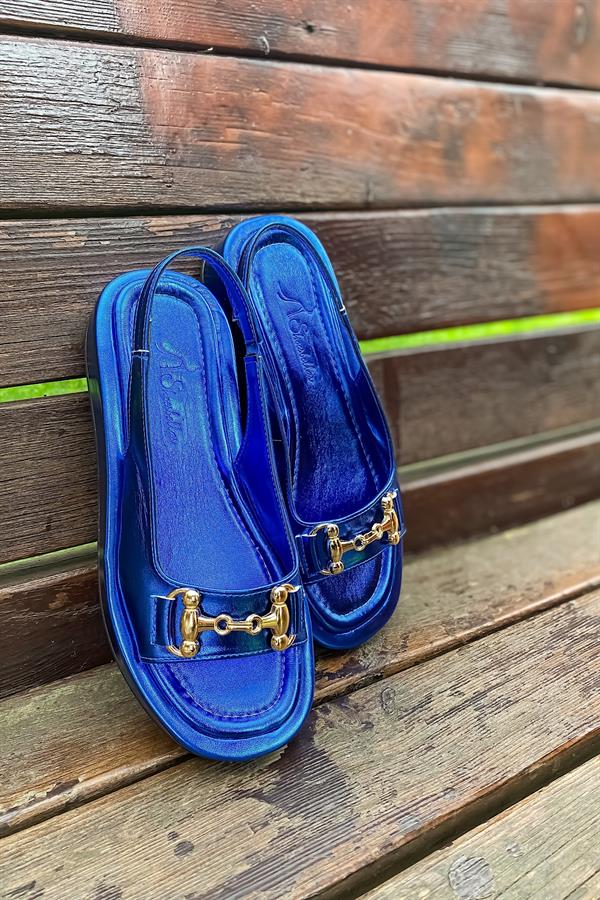 Bellini Mavi Tokalı Kadın Sandalet