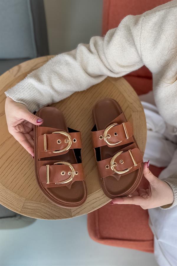 Boris Taba Çift Toka Detaylı Kadın Terlik