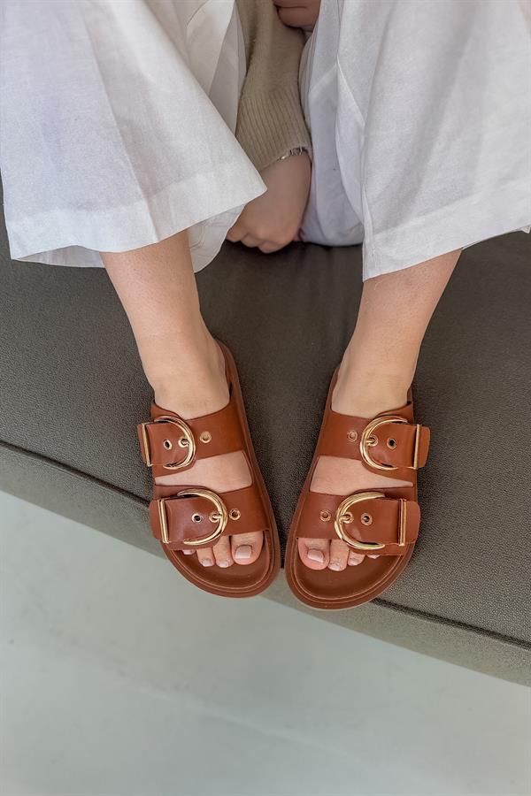 Boris Taba Çift Toka Detaylı Kadın Terlik