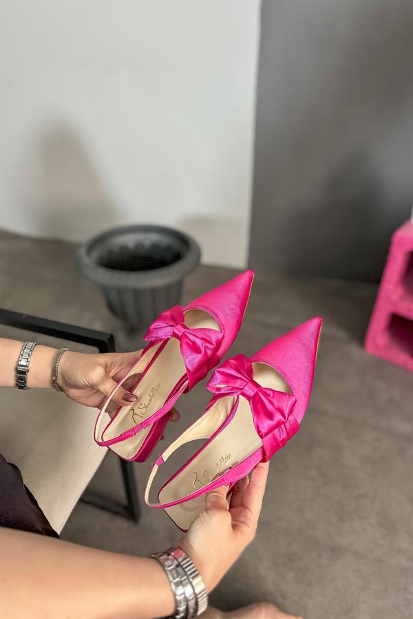 Carlye Fuşya Fiyonk Detaylı Kadın Babet