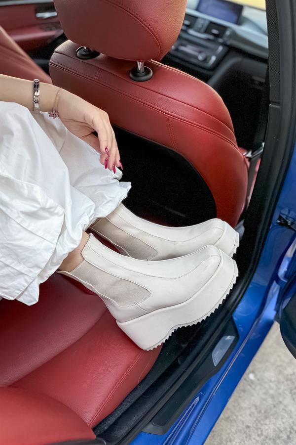 Dylan Bej Lastik Detaylı Kadın Bot