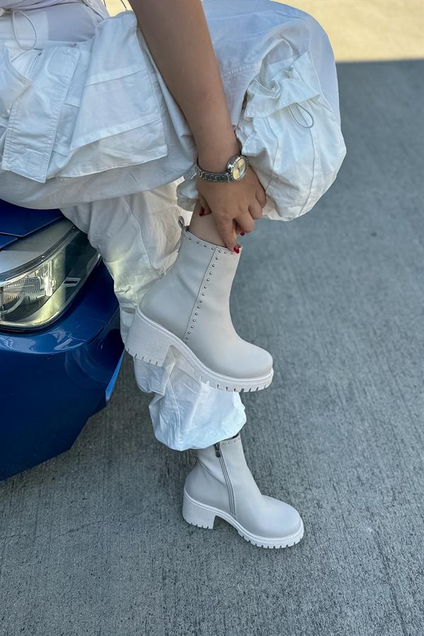 Lagoon Bej Cilt Pim Detaylı Kadın Bot