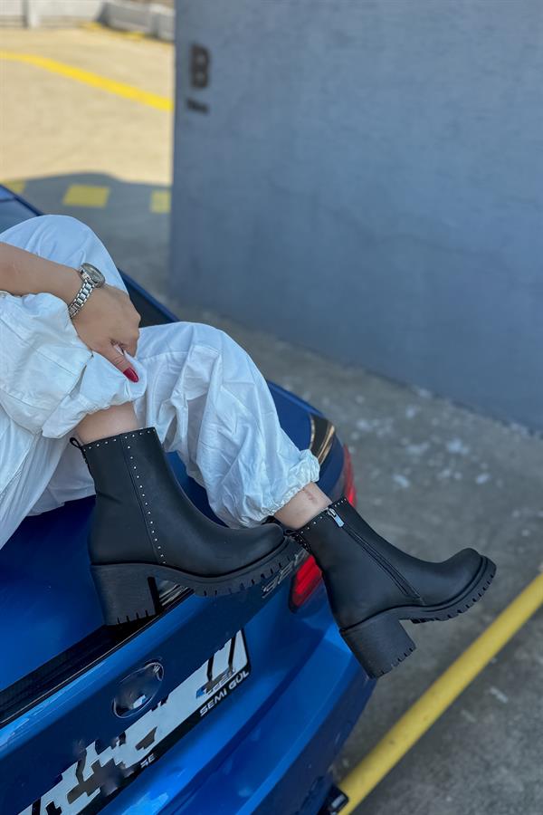 Lagoon Siyah Cilt Pim Detaylı Kadın Bot