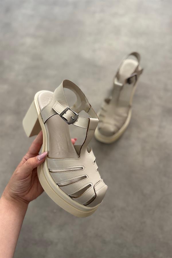 Lalli Bej Kafes Detaylı Kadın Sandalet