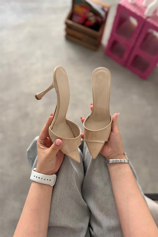 Lies Bej Rugan Kadın Topuklu Ayakkabı