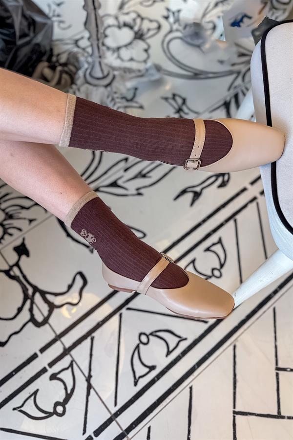 Lupan Bej Cilt Toka Detaylı Kadın Babet