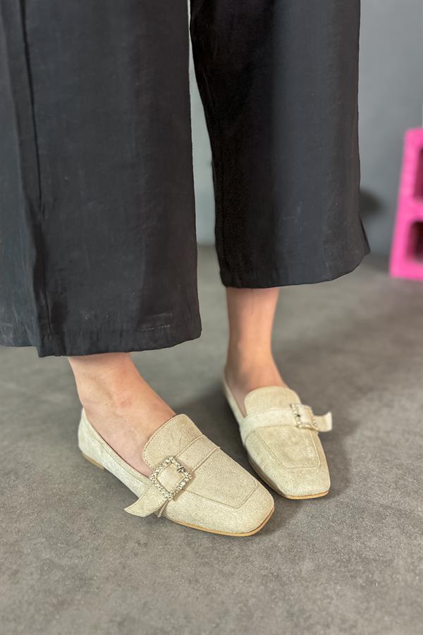 Madel Bej Süet Kadın Babet