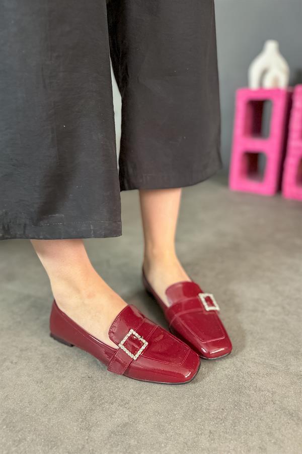 Madel Bordo Rugan Kadın Babet