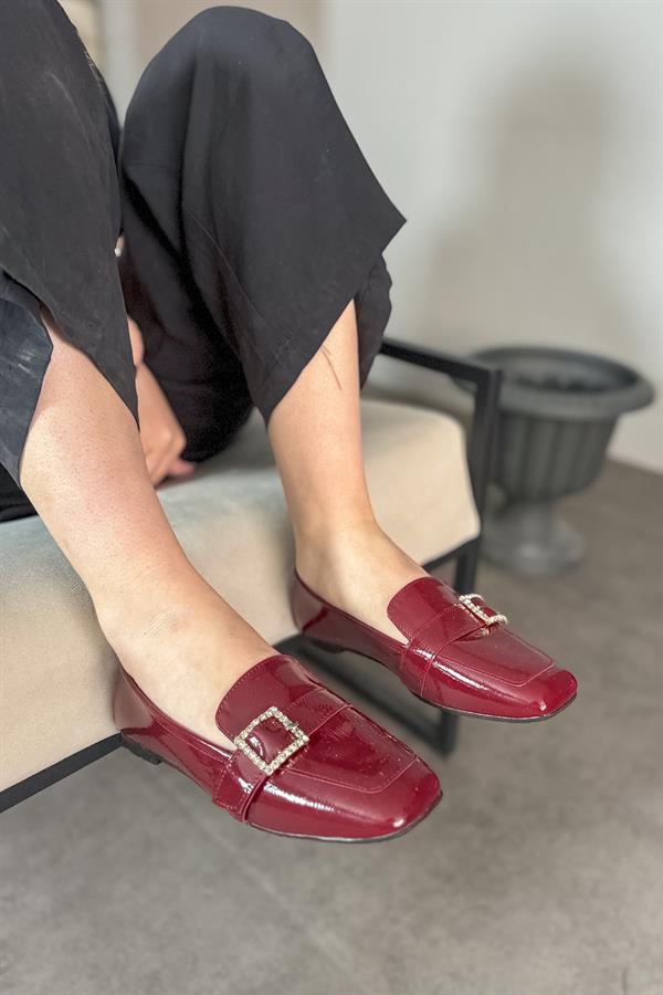 Madel Bordo Rugan Kadın Babet