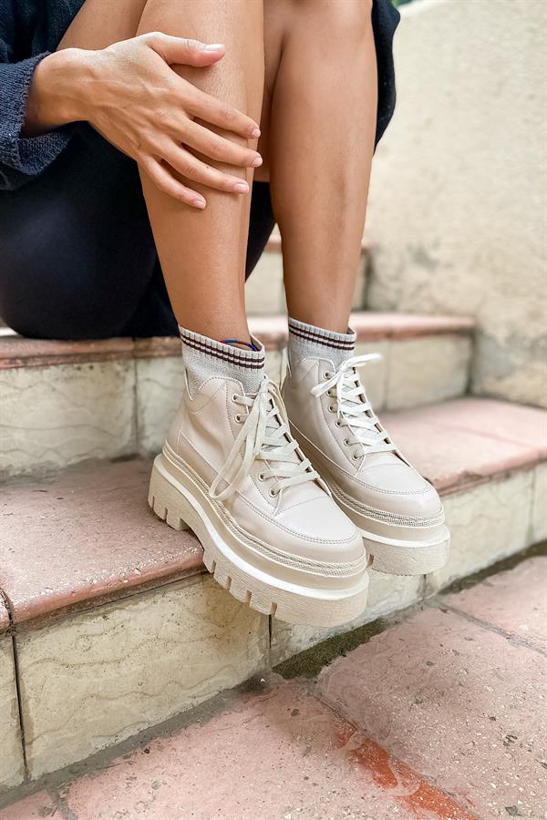 Marcel Bej Triko Detayl Kadın  Bot