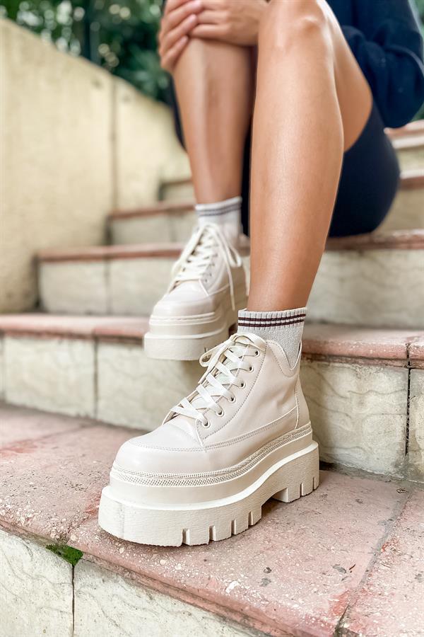 Marcel Bej Triko Detayl Kadın  Bot