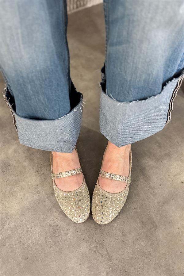 Mita Bej Taş Detaylı Kadın Babet