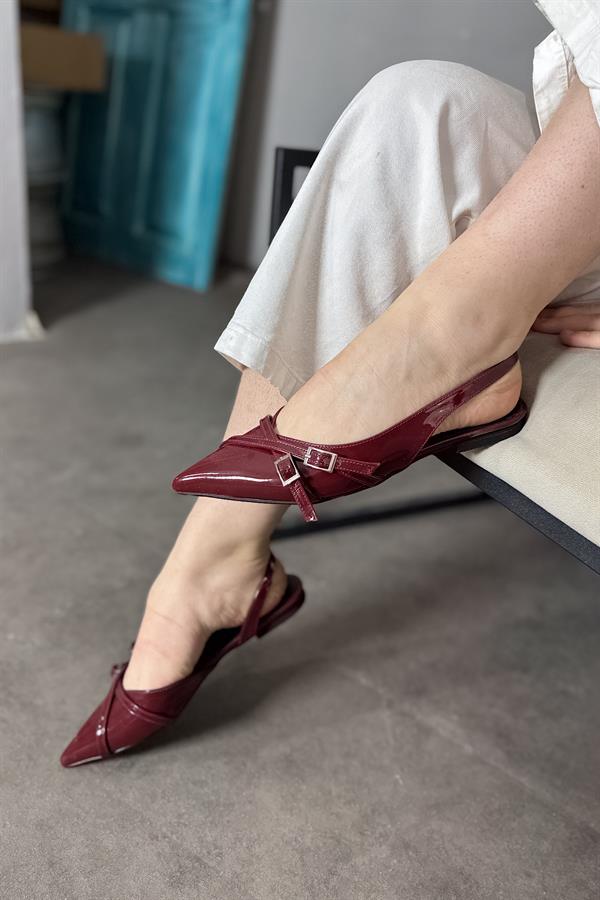 Neasa Bordo Biye Detaylı Kadın Babet