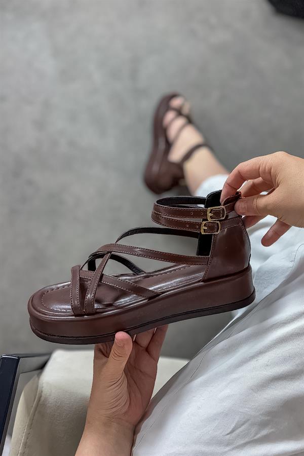 Noor Taba Biye Kafes Detaylı Kadın Sandalet