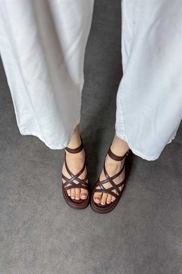 Noor Taba Biye Kafes Detaylı Kadın Sandalet