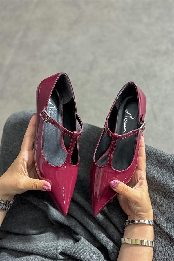 Oliw Bordo Rugan Kadın Babet