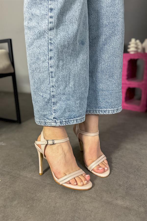 Ralf Bej Rugan Çift Biyeli Kadın Topuklu Ayakkabı