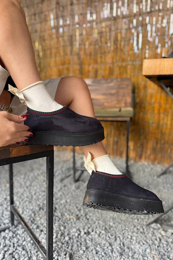 Regor Siyah Süet Kürklü Bot