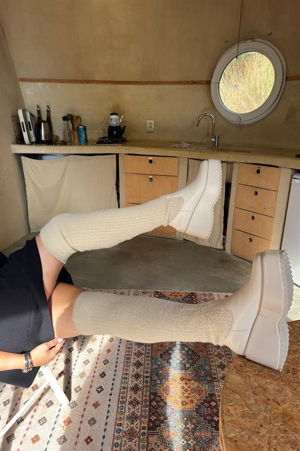 Rubi Bej Triko Kadın Çizme