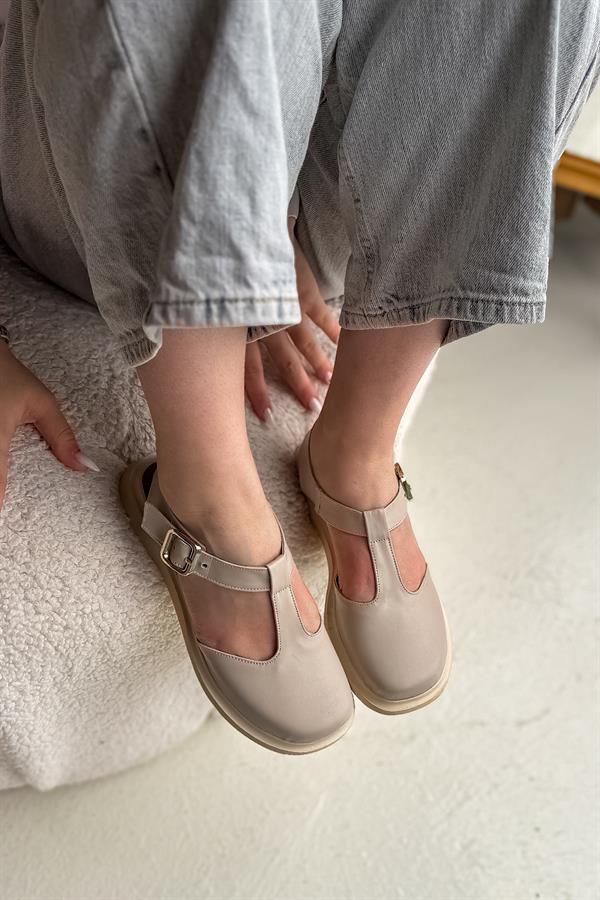 Tima Bej Küt Burun Detaylı Kadın Babet