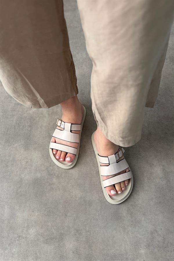 Zena Bej Kafes Detaylı Kadın Sandalet