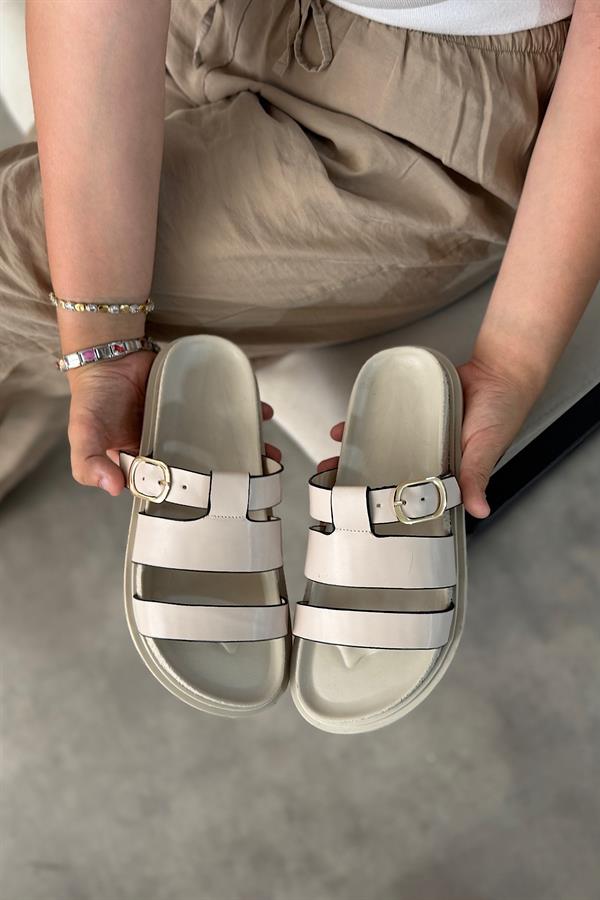 Zena Bej Kafes Detaylı Kadın Sandalet