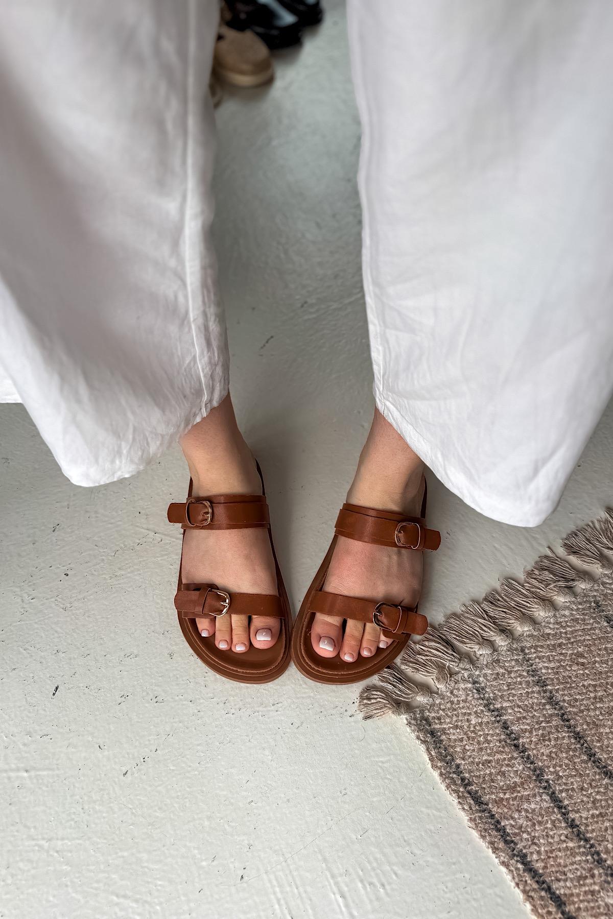 Darrel Taba Çift Biyeli Kadın Terlik