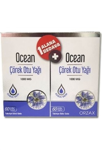 Ocean Çörek Otu Yağı 1000 mg 60 Kapsül 2'li Paket
