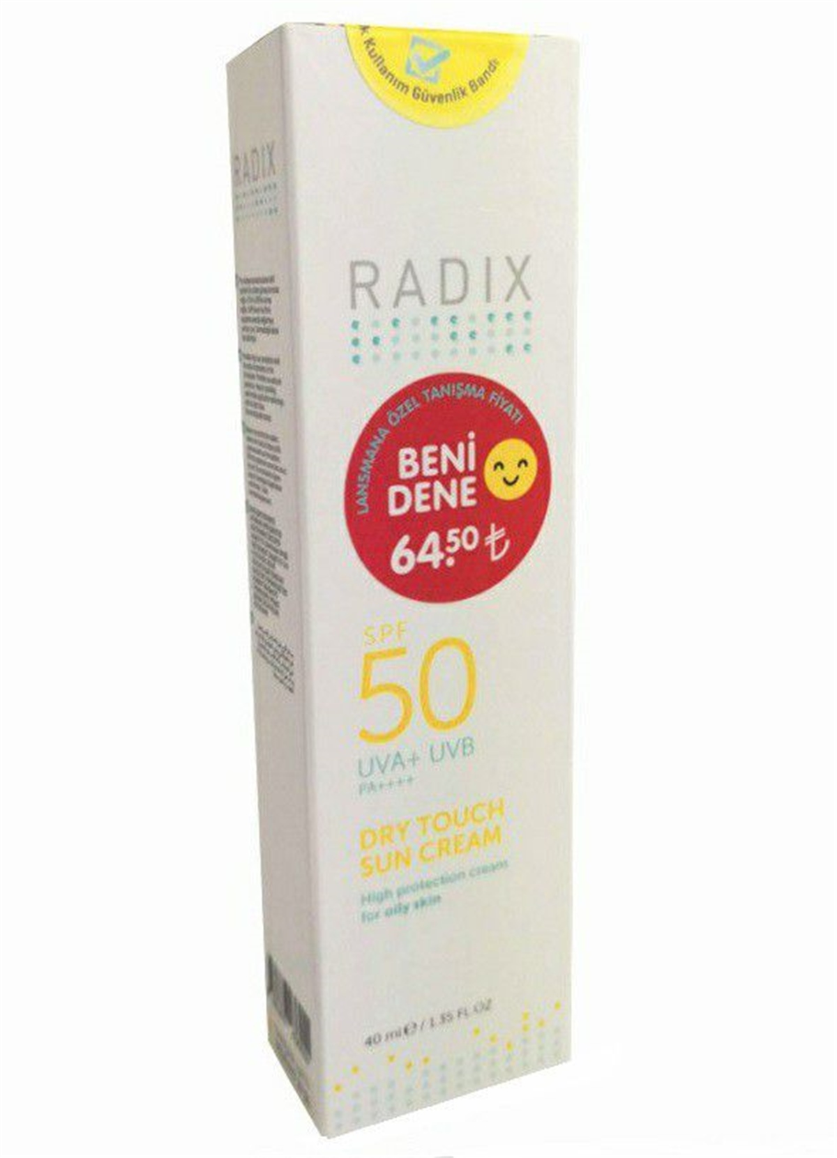 Radix SPF50 Dry Touch Sun Cream 40ml