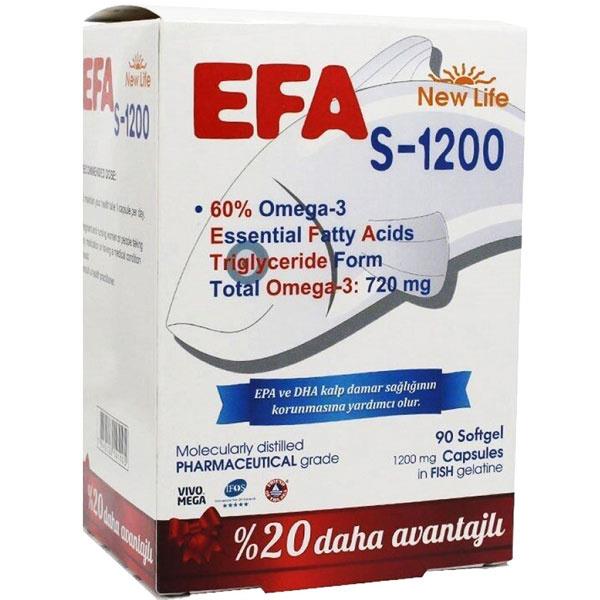 New Life EFA S-1200 Omega 3 90 Kapsül Balık Yağı