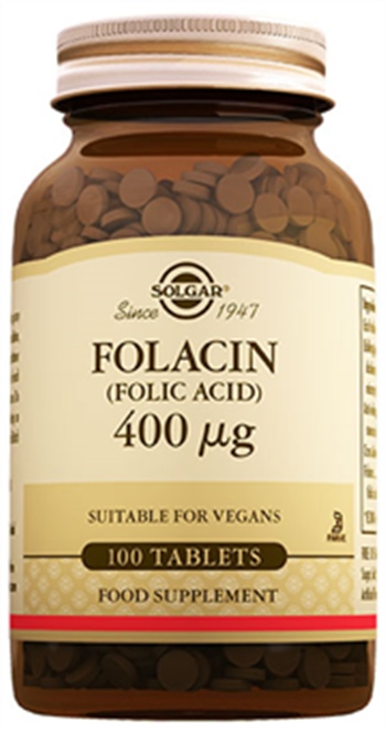 Solgar Folacin 400 mg (Folic Acid) 100 Tablet