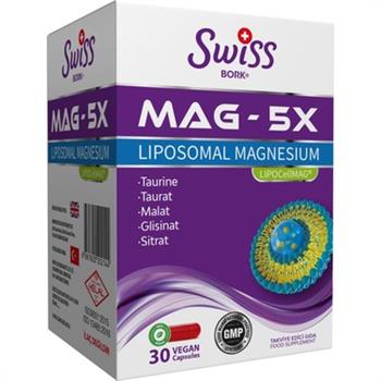 Swiss Bork Mag-5X Lipozomal Magnezyum 30 Kapsül