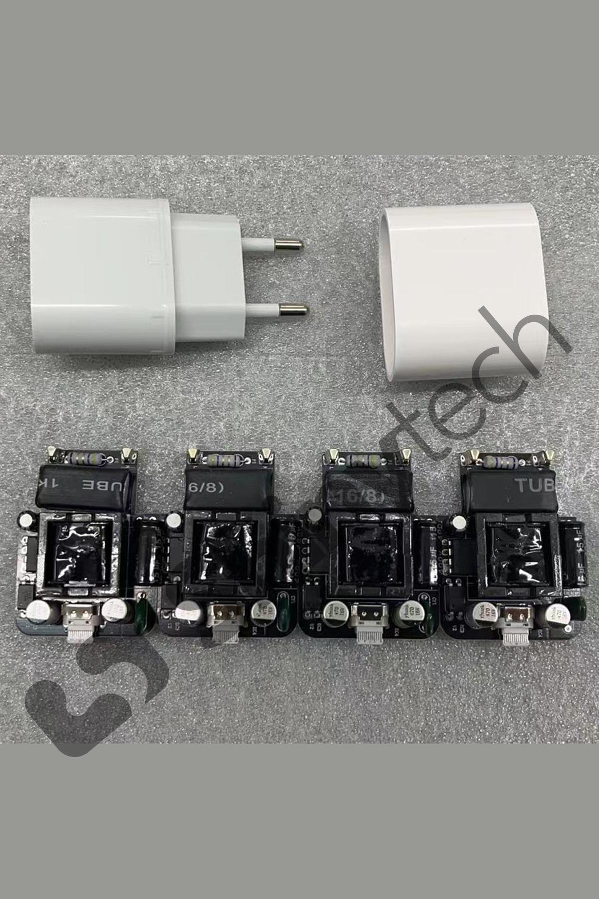 20W USB-C Güç Adaptörü Hızlı Şarj Aleti 1,5m Örgü Kablo USB-C Şarj Seti Beyaz
