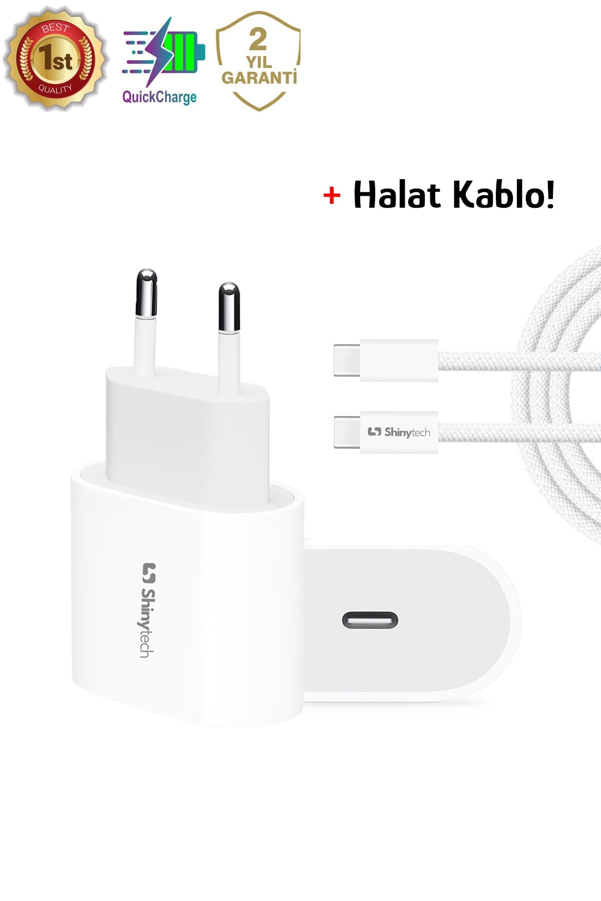 Apple iPhone 15 16 Serisi 35W Ultra Hızlı Şarj Seti USB-C + Örgü Kablo