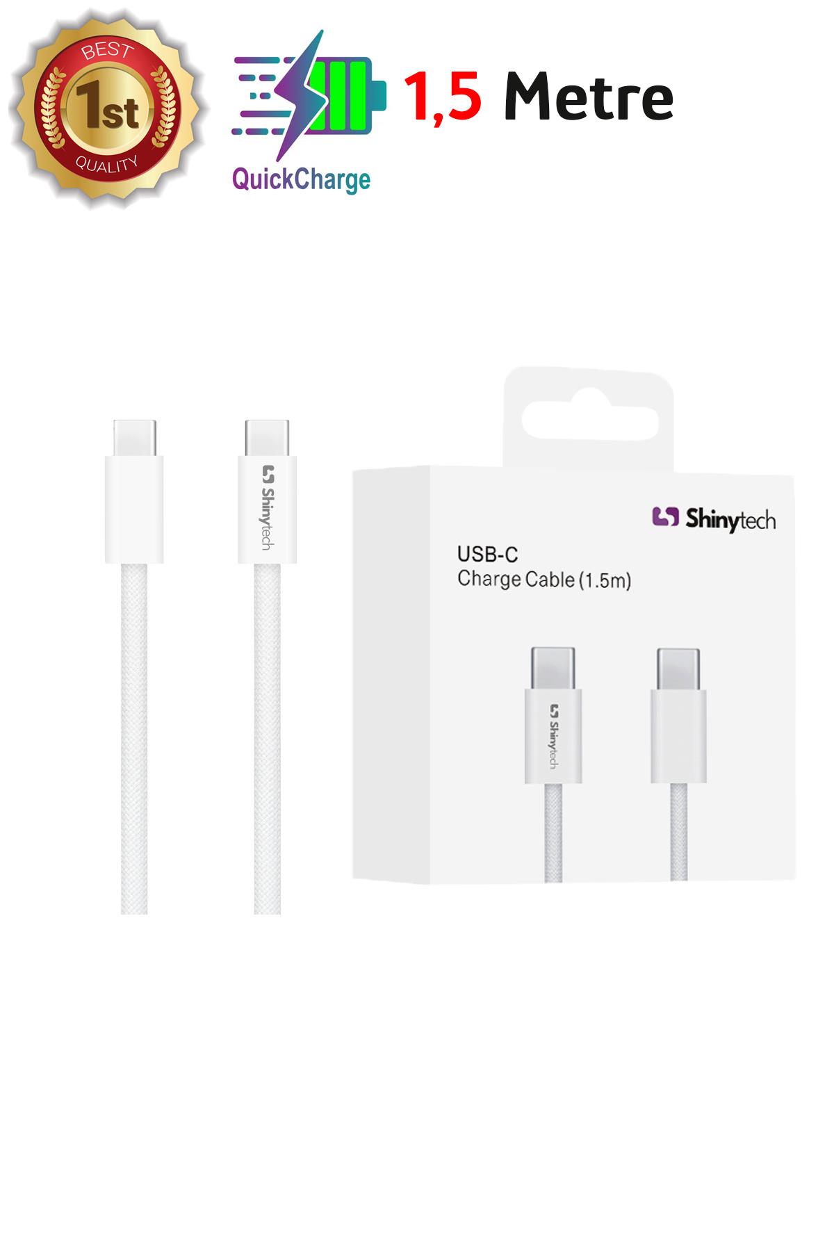 Apple iPhone 15 16 Uyumlu Şarj Kablosu Usb-c Örgü Kablo 1,5 Metre