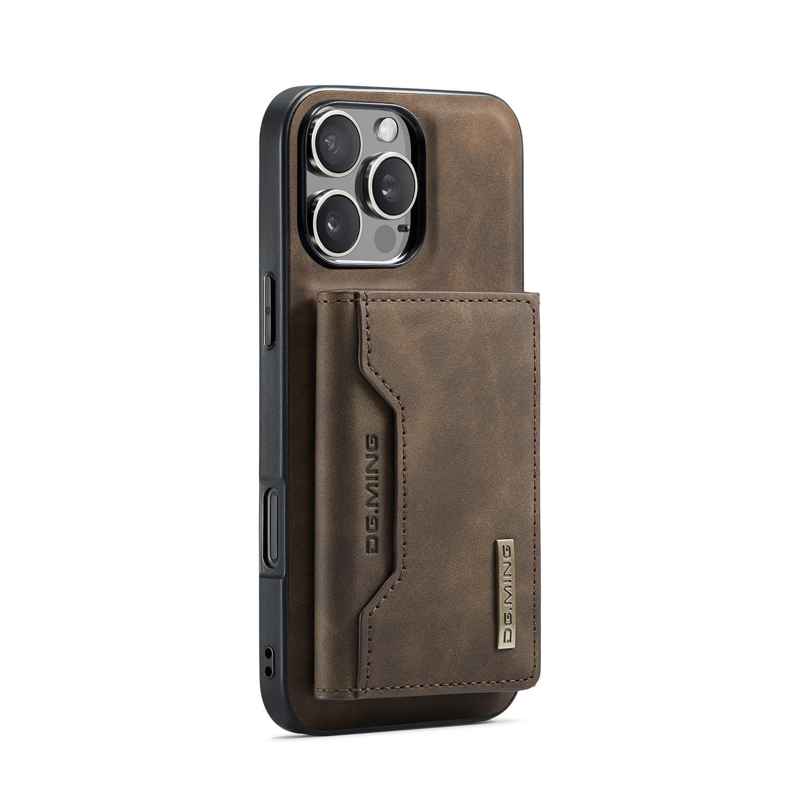 Apple iPhone Uyumlu Ayrılabilen Cüzdanlı Deri Telefon Kılıfı Koyu Kahverengi