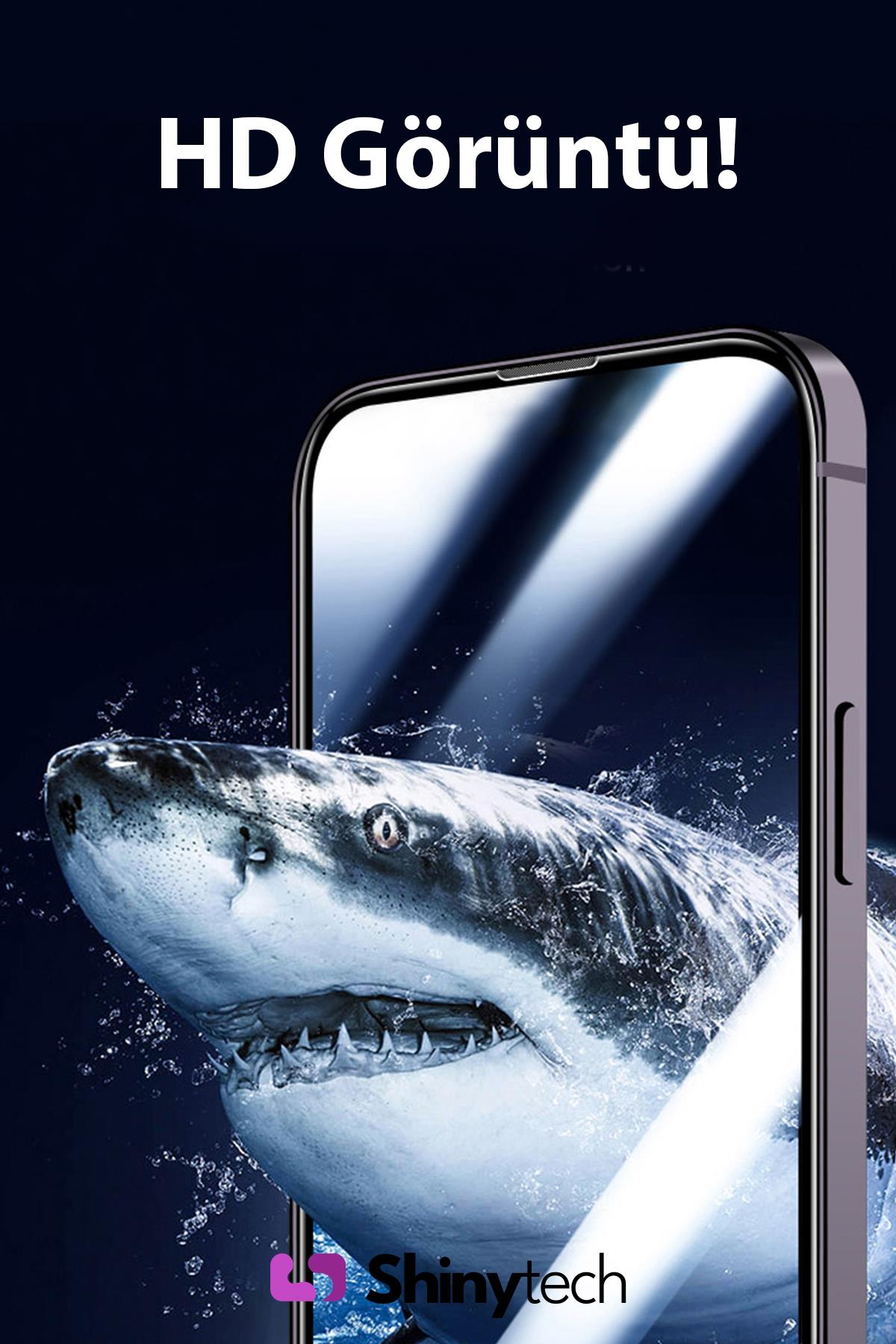 Apple iPhone Uyumlu Ekstra Dayanıklı Antistatik Hayalet Ekran Koruyucu 9H Şeffaf