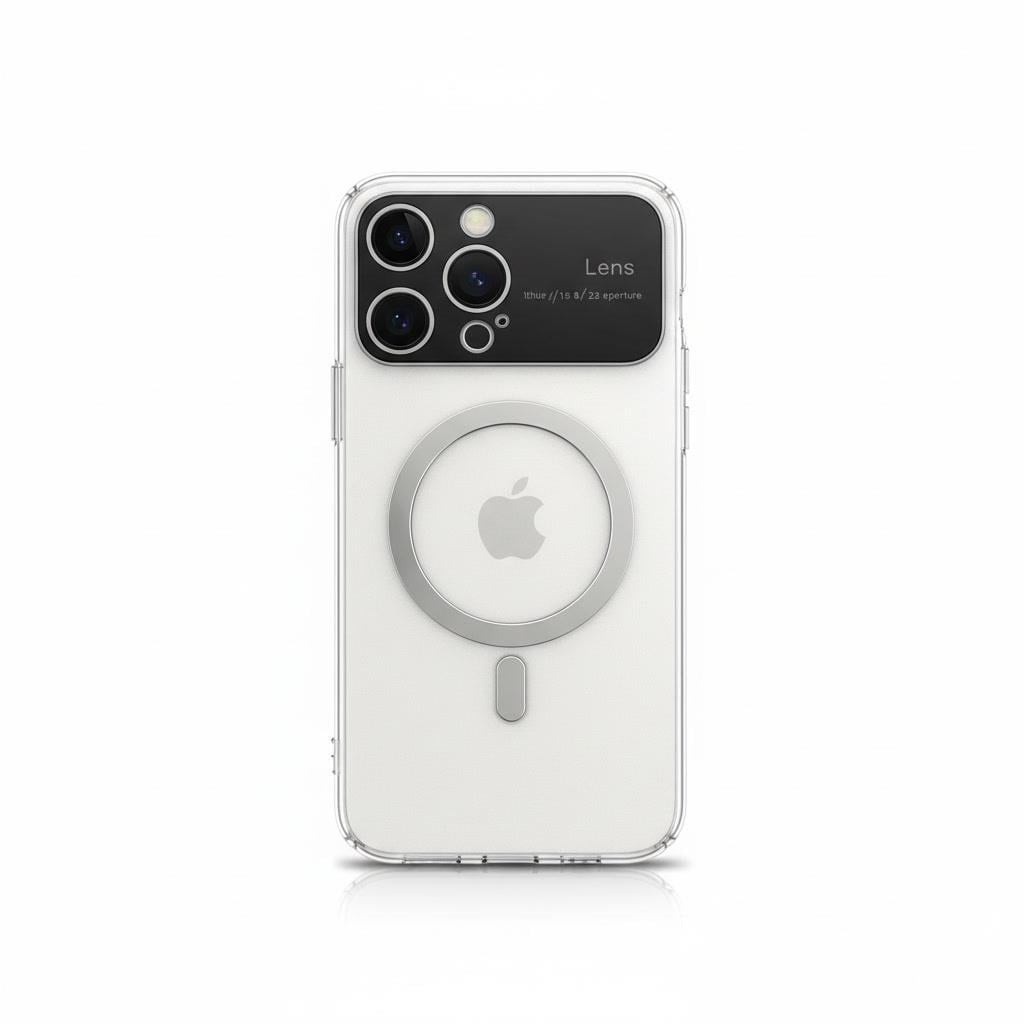 Apple iPhone Uyumlu Lens Korumalı Premium Magsafe Kılıf Şeffaf